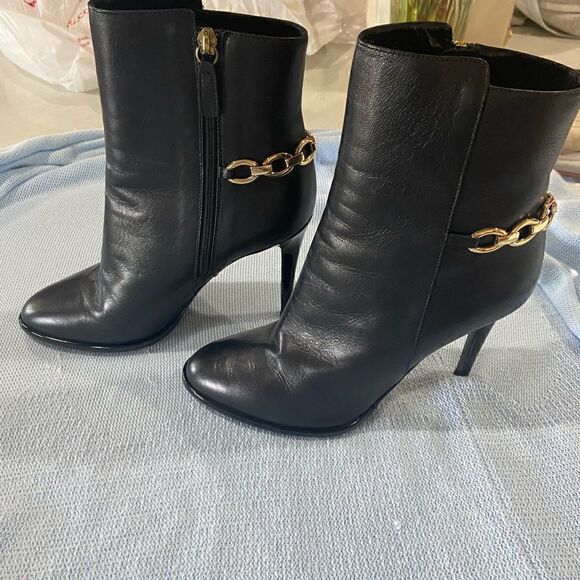 Diane VonFurstenberg ladies black leather boots size 7.5 - Picture 10 of 11